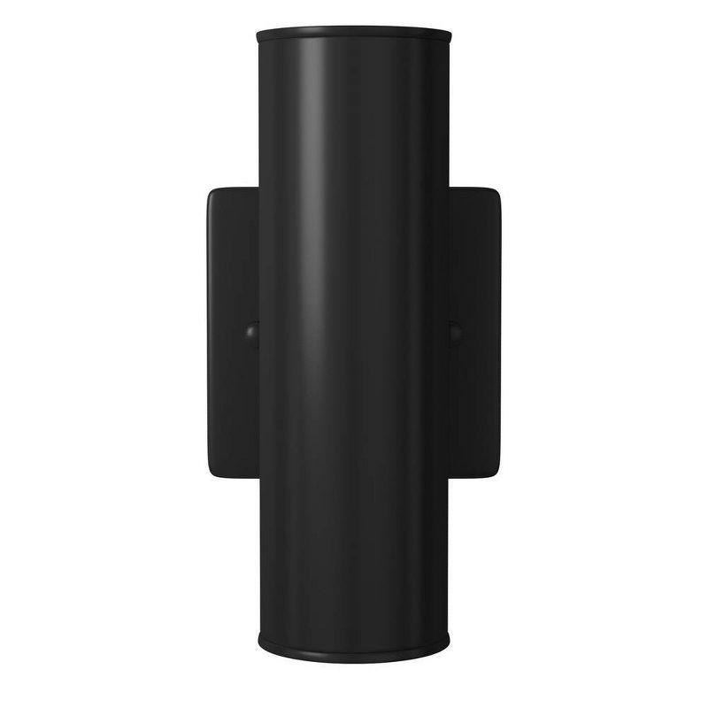 2-Light Riga Outdoor Wall Light Matte Black - EGLO: ETL Listed, Integrated LED, Adjustable Head Tilt, Iron Body