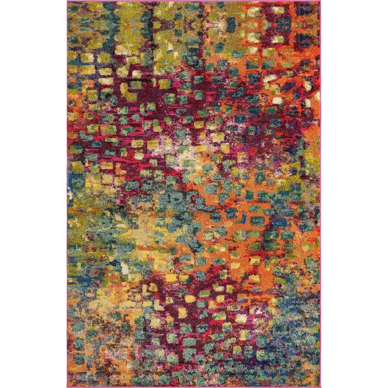 Unique Loom 5' 1 x 8' 0 Jardin Ivy Multi Area Rug