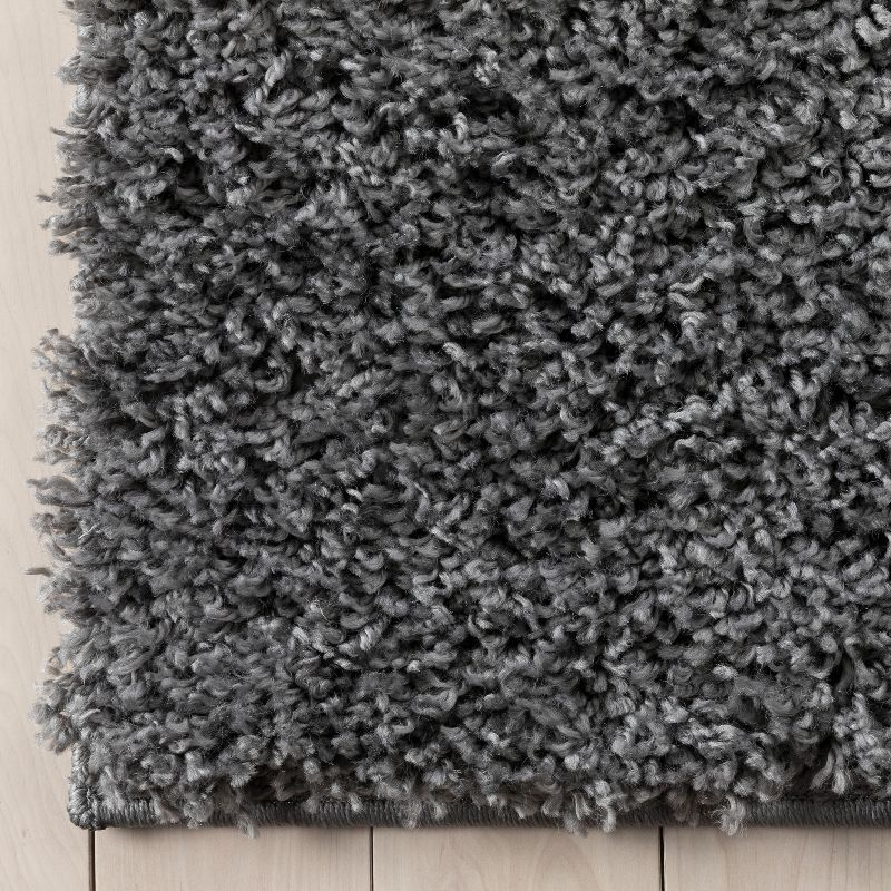 Well Woven Elle Basics Emerson Shag Textured 5'3" x 7'3" Dark Grey Area Rug
