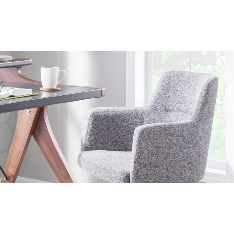 Set of 2 Andrew PU Leather/Steel Dining Chairs Black/Camel - LumiSource: Upholstered, Foam-Filled, Spot Clean