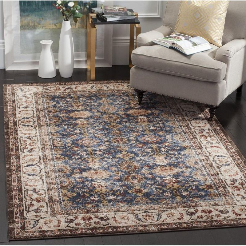 Bijar BIJ650 Power Loomed Area Rug Royal / Ivory 4' X 6' - Safavieh.