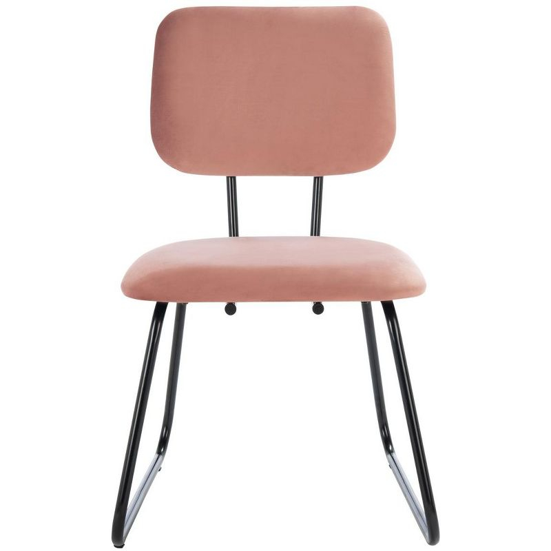 Chavelle Side Chair - ACH6205 - Set of 2 - Dusty Rose/Black - Safavieh