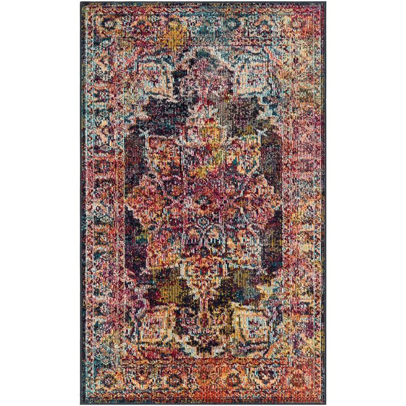 Crystal CRS513 Power Loomed Area Rug - Navy/Light Blue - 3'x5' - Safavieh.