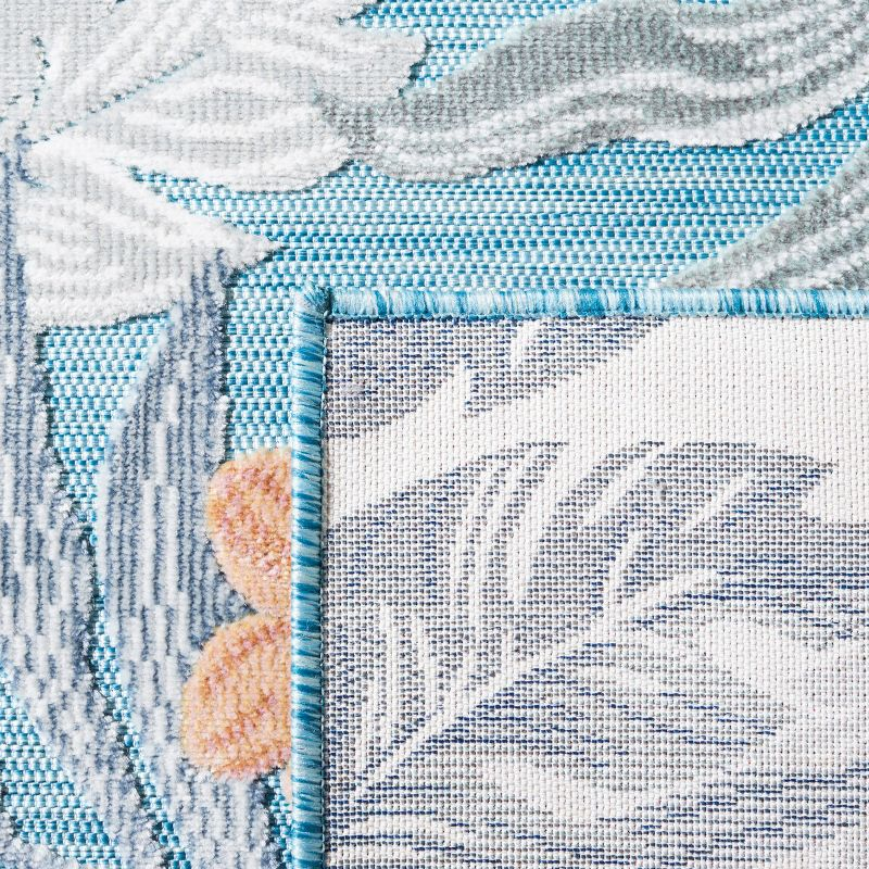 Cabana CBN456 Loomed Indoor/Outdoor Area Rug - Blue/Grey - 5'1"x7'6" - Safavieh
