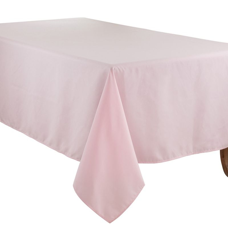 Saro Lifestyle Solid Color Everyday Tablecloth, Pink, 65" x 84"