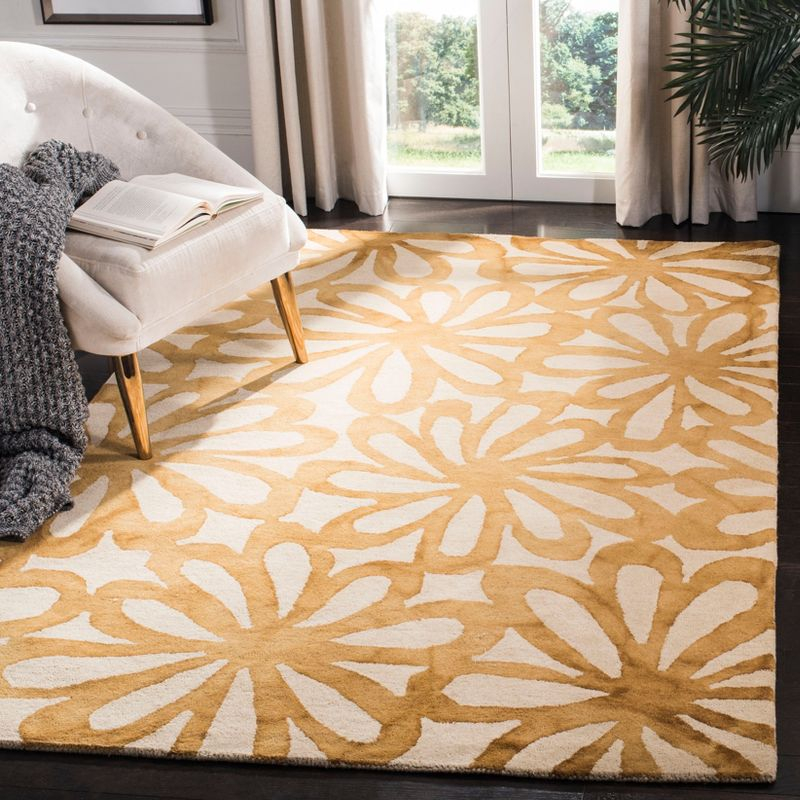 Dip Dye DDY527 Hand Tufted Area Rug - Beige/Gold - 4'x6' - Safavieh.