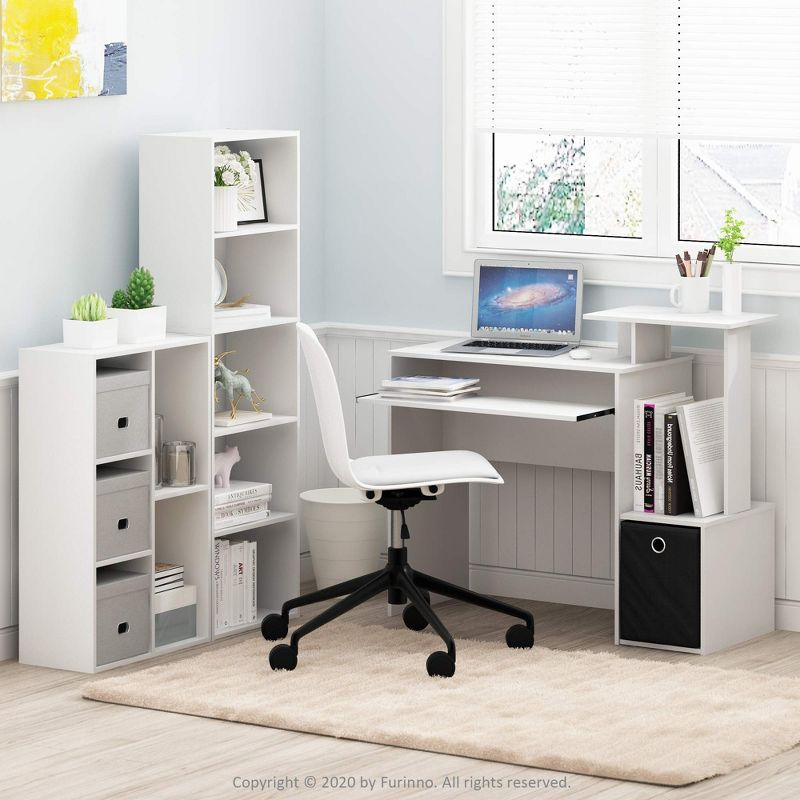 31" 5-Cube Geometric Decorative Bookshelf with Anti-Toppling Reversible Open Bookshelf Storage Organizer for Study&Office