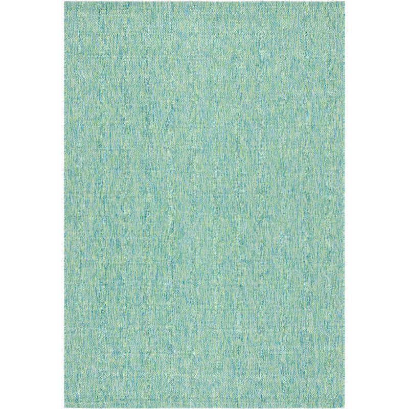 Courtyard CY8521 Power Loomed Indoor/Outdoor Area Rug - Green/Blue - 8'x10' - Safavieh.