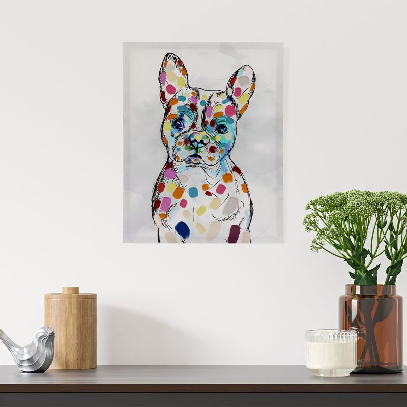 Northlight French Bulldog Watercolor Canvas Wall Art - 19.5" x 15.75"