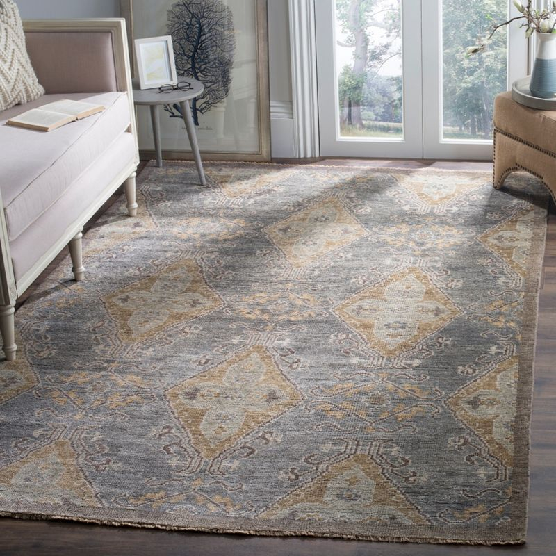 Izmir IZM124 Hand Knotted Area Rug - Charcoal/Taupe - 6'x9' - Safavieh