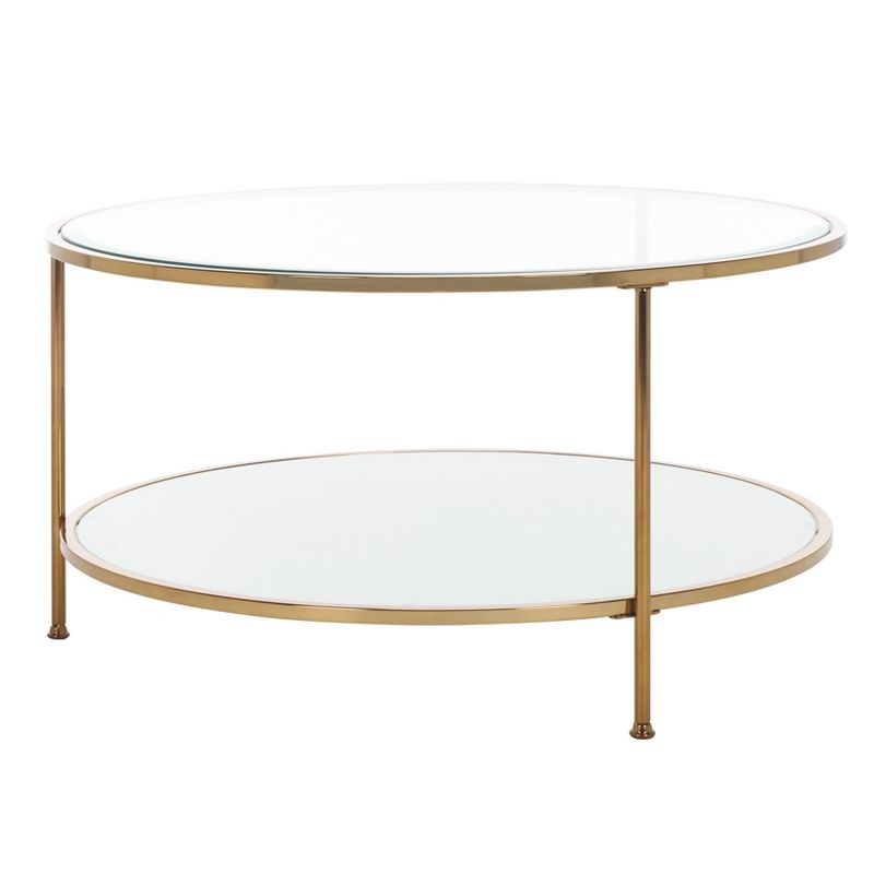 Risa Round Coffee Table with Storage - CK0430 - Gold - SEI