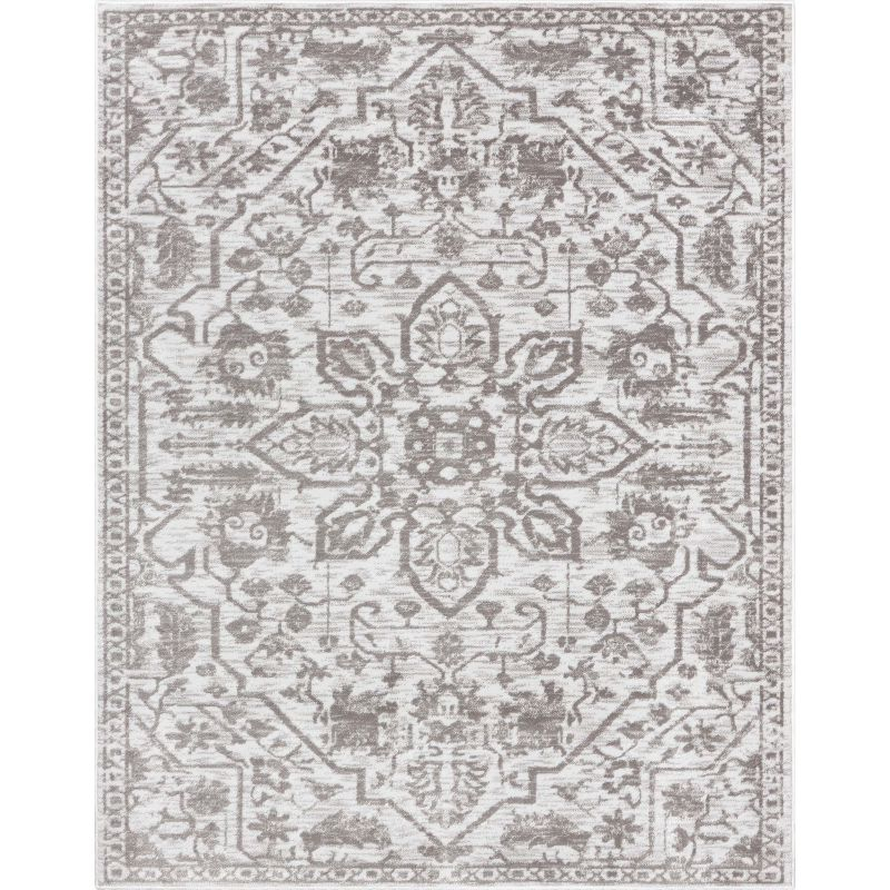 Well Woven Della Cream Vintage Medallion Pattern Area Rug 9x13 (9'3" x 12'6")