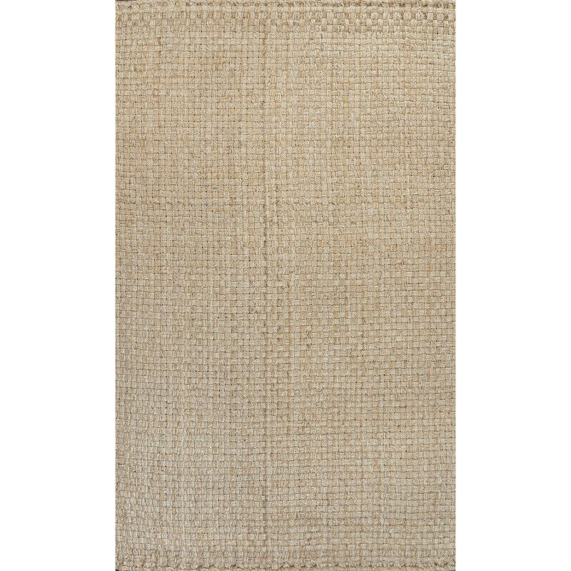 JONATHAN Y Estera Hand Woven Boucle Chunky Jute Ivory 3 ft. x 5 ft. Area Rug
