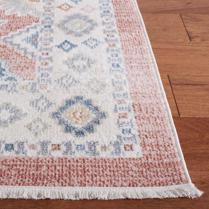 Blair Washable BLR218 Power Loomed Machine Washable Area Rug - Rose/Blue - 8'x10' - Safavieh.