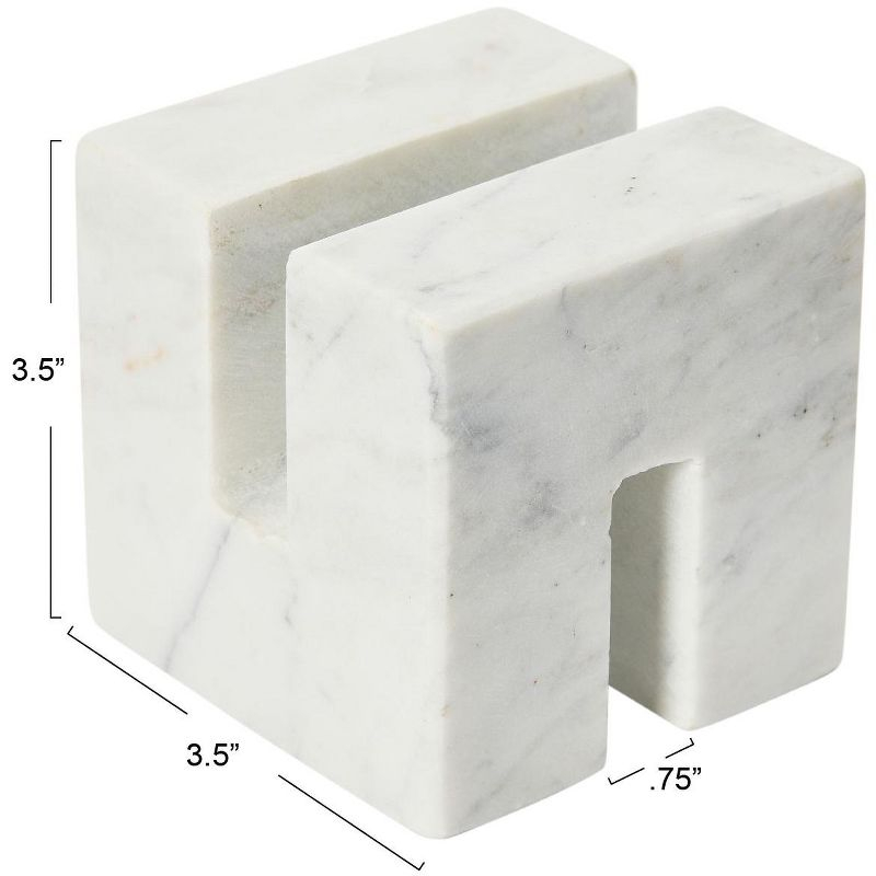 Storied Home Contemporary Marble Cookbook Stand