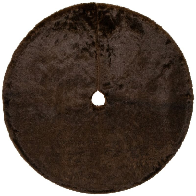 Northlight Mink Faux Fur Christmas Tree Skirt - 48" - Brown