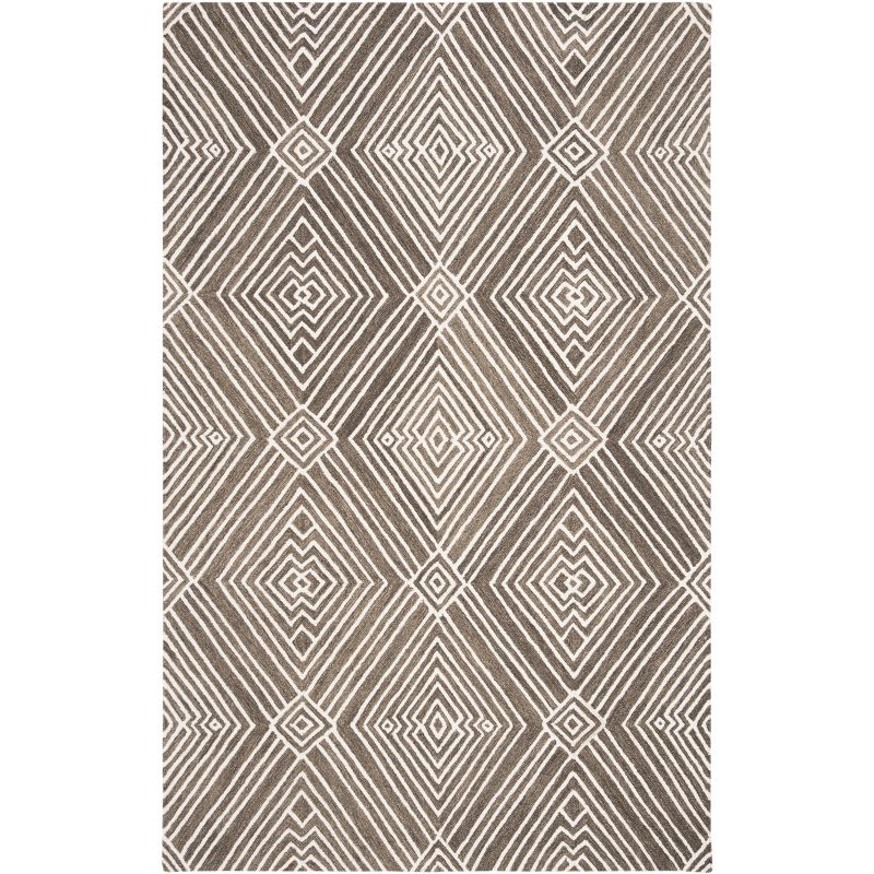 Micro-Loop MLP608 Hand Tufted Area Rug - Dark Grey/Ivory - 5'x8' - Safavieh.