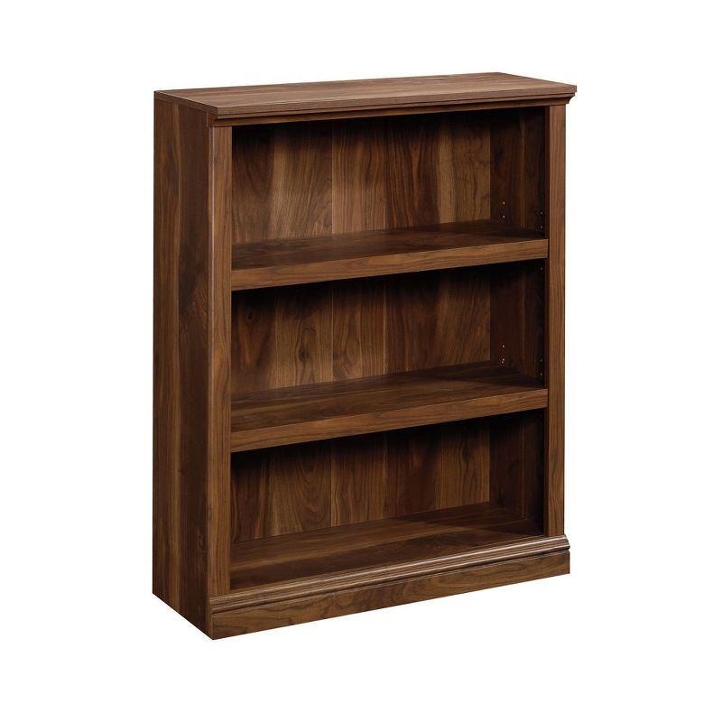 44" 3 Shelf Bookcase Walnut - Sauder: Mid-Century Modern, MDF, Metal Hardware