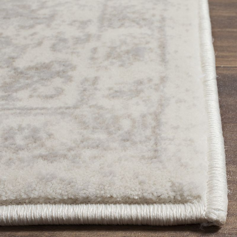 Carnegie CNG691 Power Loomed Area Rug - Cream/Light Grey - 5'1"x7'6" - Safavieh.