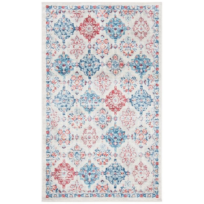 Brentwood BNT815 Power Loomed Area Rug - Cream/Blue - 6'x9' - Safavieh.