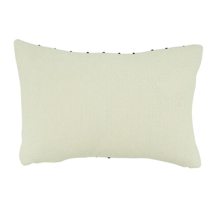 Saro Lifestyle Twisted Cord Appliqué Design Poly-Filled Throw Pillow