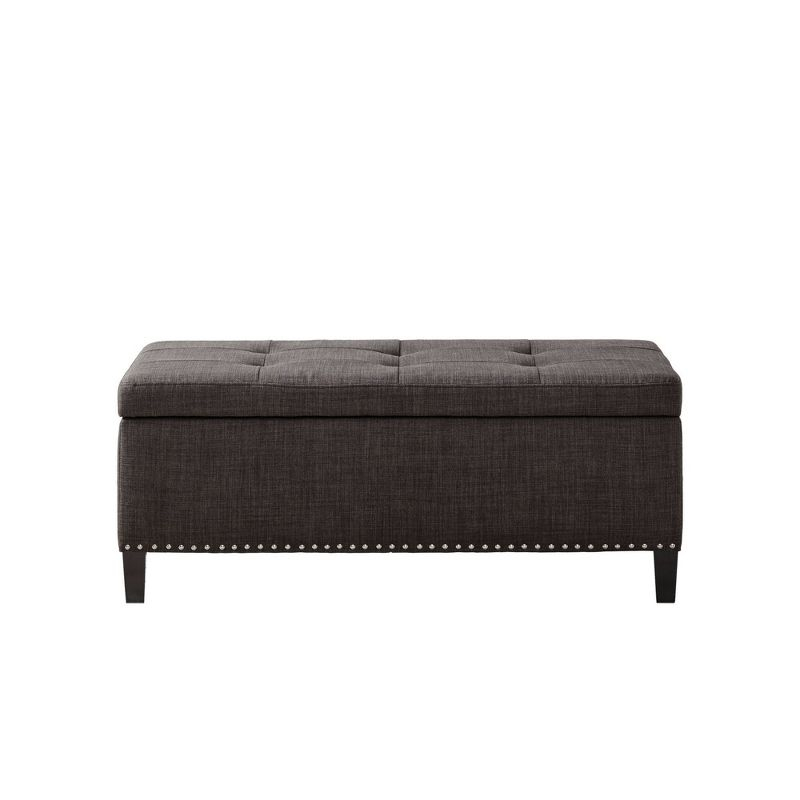 Wildon Home® Dark Gray Solid + Manufactured wood + 100% Polyester Bench