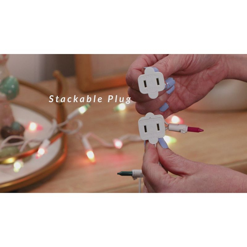 Northlight Seasonal 35-Count Pastel Multi-Color Mini Easter Light Set 7ft White Wire