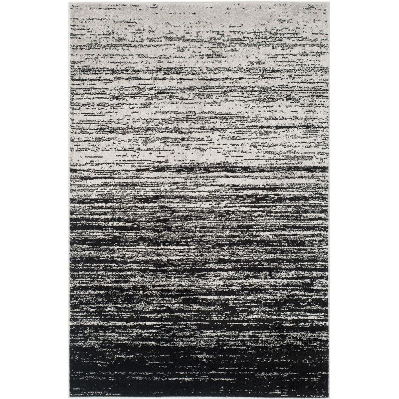 Adirondack ADR113 Machine Made Indoor Area Rug - Silver/Black - 4'x6' - Safavieh