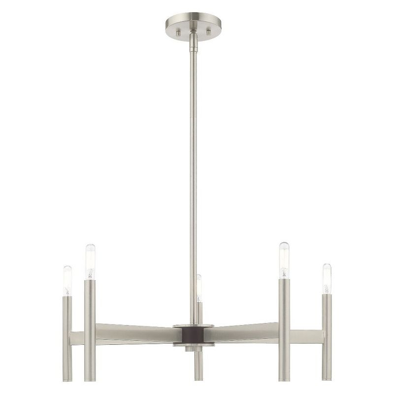 Livex Lighting Copenhagen 5 - Light Chandelier in  Brushed Nickel