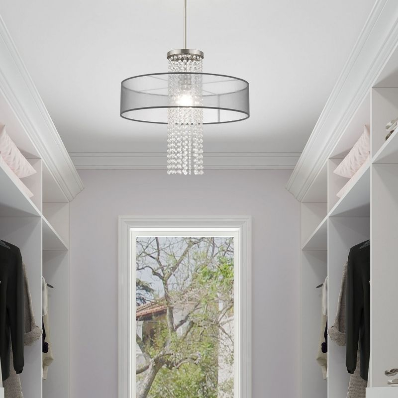 Livex Lighting Bella Vista 1 - Light Chandelier in  Brushed Nickel