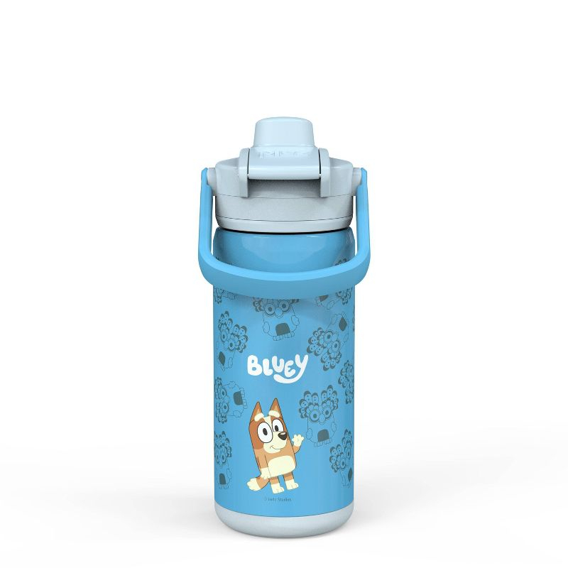Zak Designs 14oz Stainless Steel Kids' Water Bottle with Antimicrobial Spout 'Bluey'