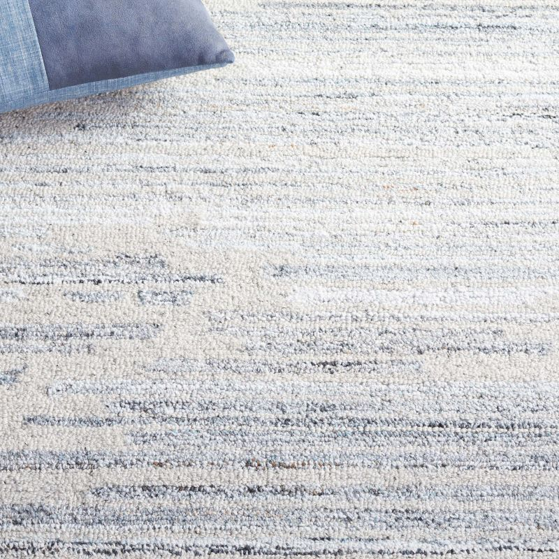 Abstract ABT877 Handmade Tufted Accent Rug - Beige/Blue - 3'-0" x 5'-0" - Safavieh