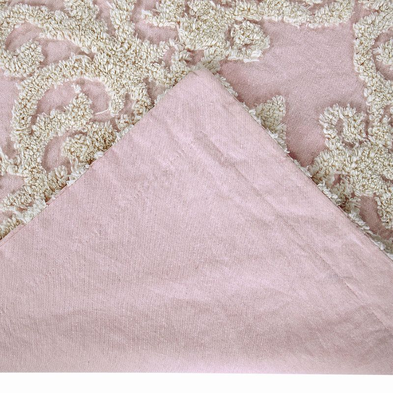 Florence Collection 100% Cotton Tufted Unique Luxurious Medallion Design Sham Pink - Better Trends