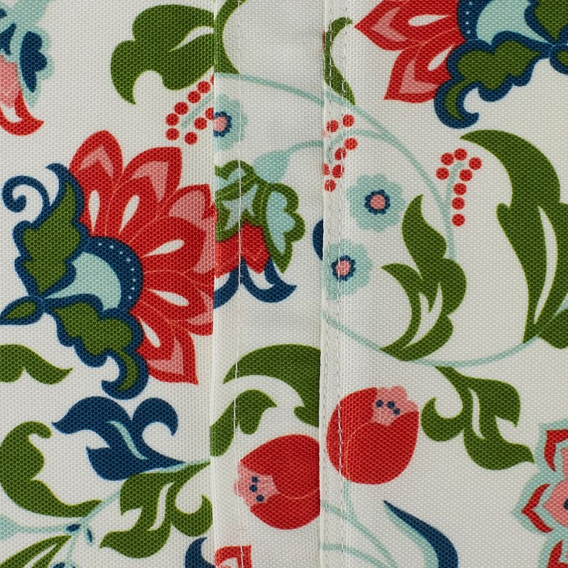Design Imports  Garden Floral Print Outdoor Tablecloth With Zipper 60 Round