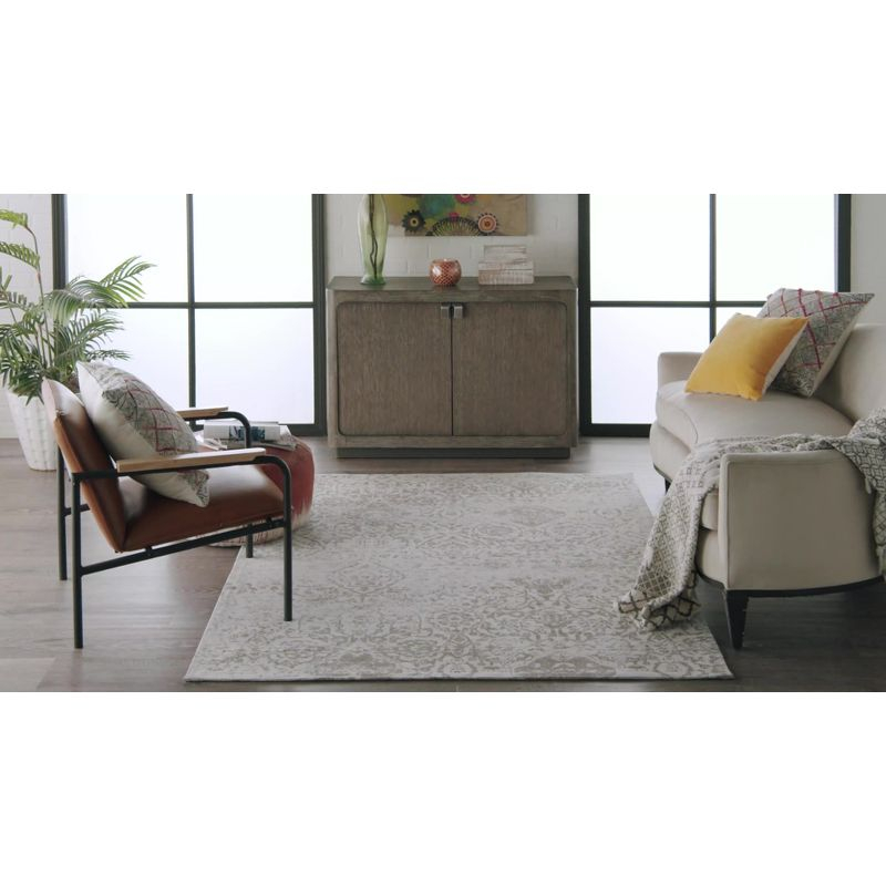 Nourison Damask Vintage Indoor Rug Ivory 5' x 7'