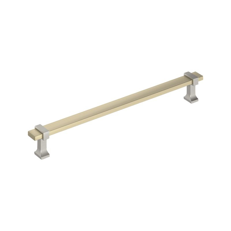Amerock Overton 12 inch (305mm) Center-to-Center Golden Champagne/Satin Nickel Appliance Pull
