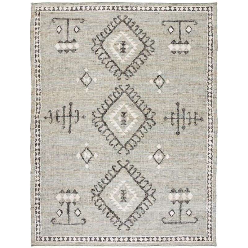 Kilim KLM762 Flat Weave Area Rug - Blue/Black - 9'x12' - Safavieh