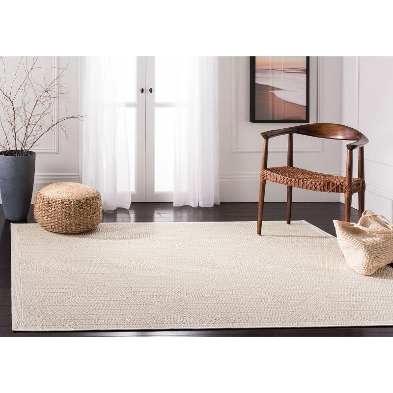 Bermuda BMU811 Power Loomed Indoor/Outdoor Area Rug - Cream/Beige - 3'x5' - Safavieh..