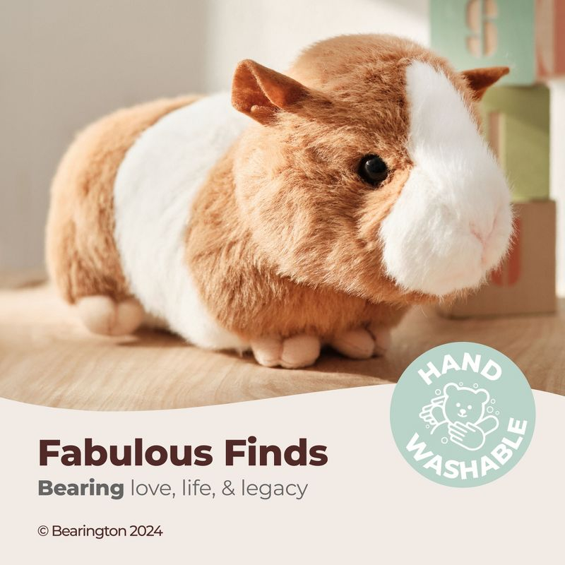 Bearington Ginny Plush Guinea Pig Stuffed Animal for little boys and girls, 8"