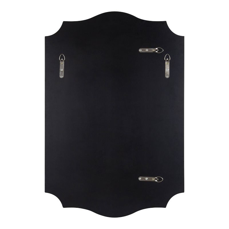 20" x 30" Hollyn Decorative Framed Wall Mirror Black - Kate & Laurel All Things Decor: Scalloped Edge, V-Groove, Hangs Both Ways