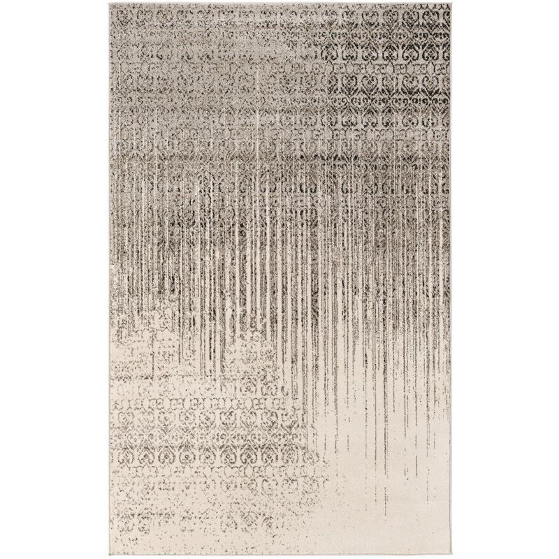 Unique Loom Del Mar Collection Area Rug - Jennifer (5' 1" x 8' Rectangle Gray/Black)