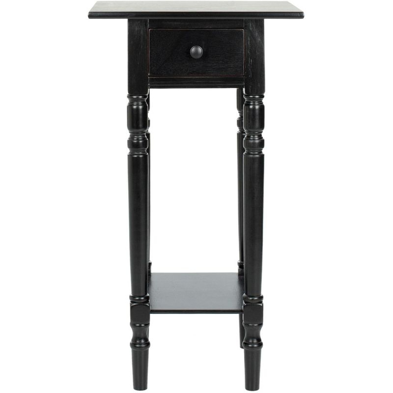 Sabrina End Table - AMH5704B - Distressed Black - Safavieh Couture