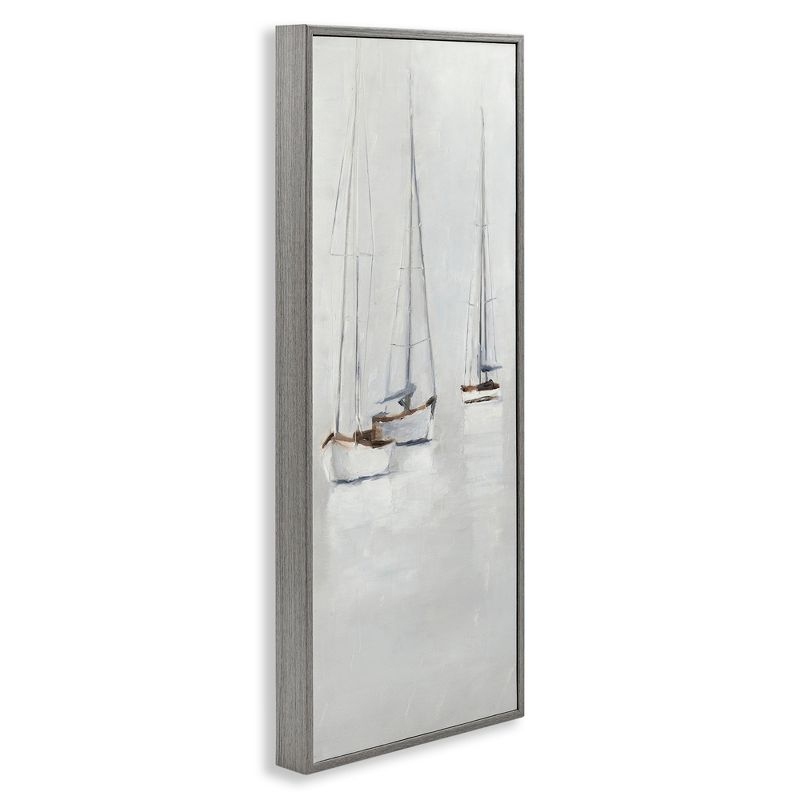 Stupell Industries Grey Sailboats Trio, 13" x 30"