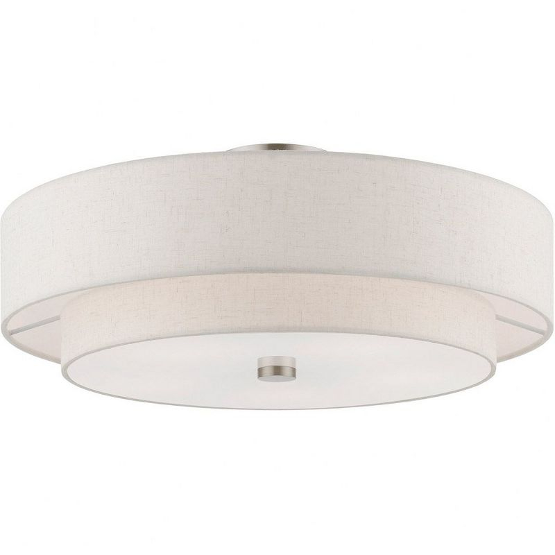 Livex Lighting Meridian 5 - Light Semi-Flush Mount in  Brushed Nickel