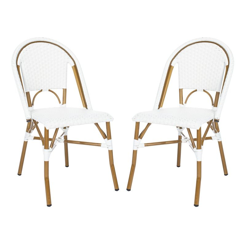 Salcha Side Chair (Set Of 2) - Indoor/Outdoor - FOX5210 - White - Safavieh