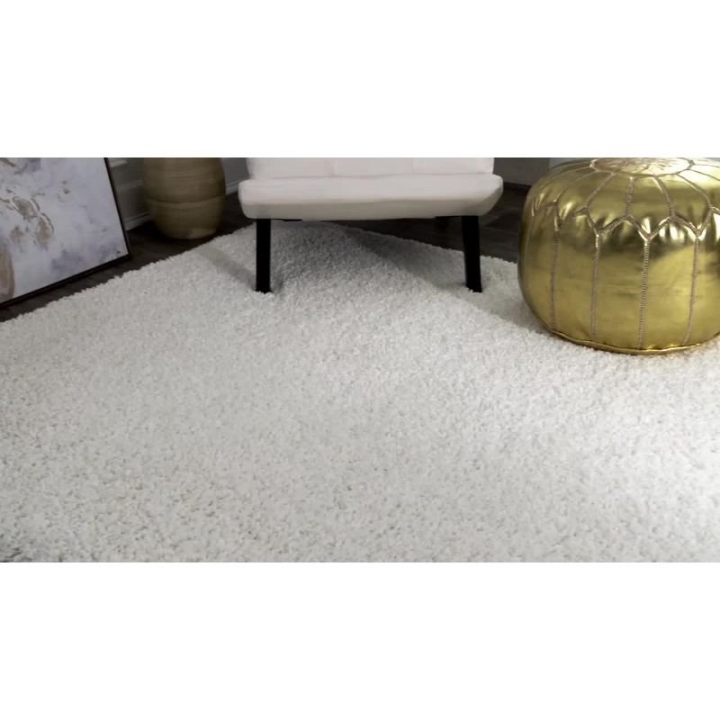 Nuloom Marleen Solid 2x3 Accent Shag Indoor Area Rug for Living Room Bedroom Dining Room Nursery Entryway, Off White