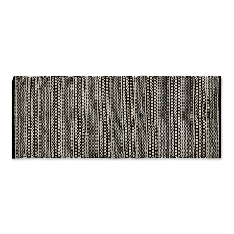 Design Imports Modern Dobby Stripe - Black - 2 Ft 6 In X 6 Ft