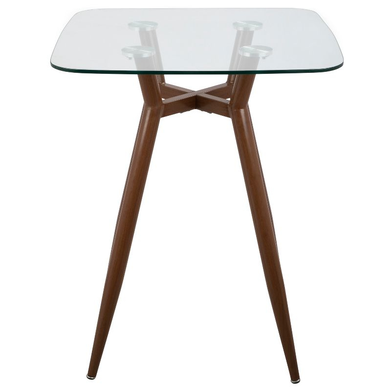 Clara Mid-Century Modern Square Counter Table Walnut - LumiSource