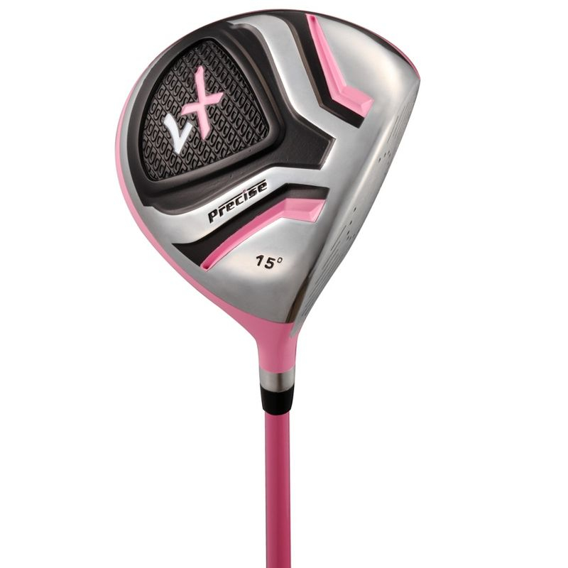 Precise X7 Junior Boys & Girls Complete Left Handed Golf Clubs Set for Children - Age 3-5, Pink Color