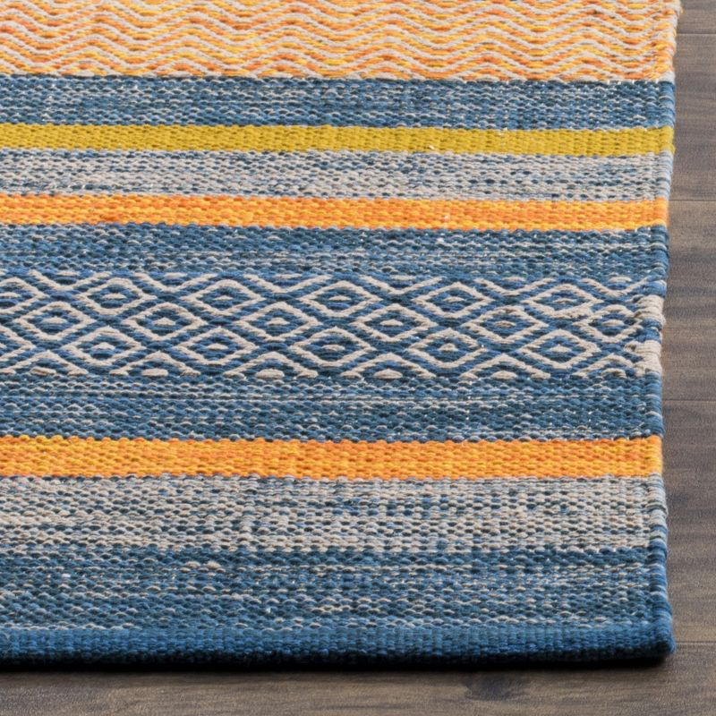 Montauk MTK213 Hand Woven Indoor Accent Rug - Blue/Orange - 3'x5' - Safavieh.